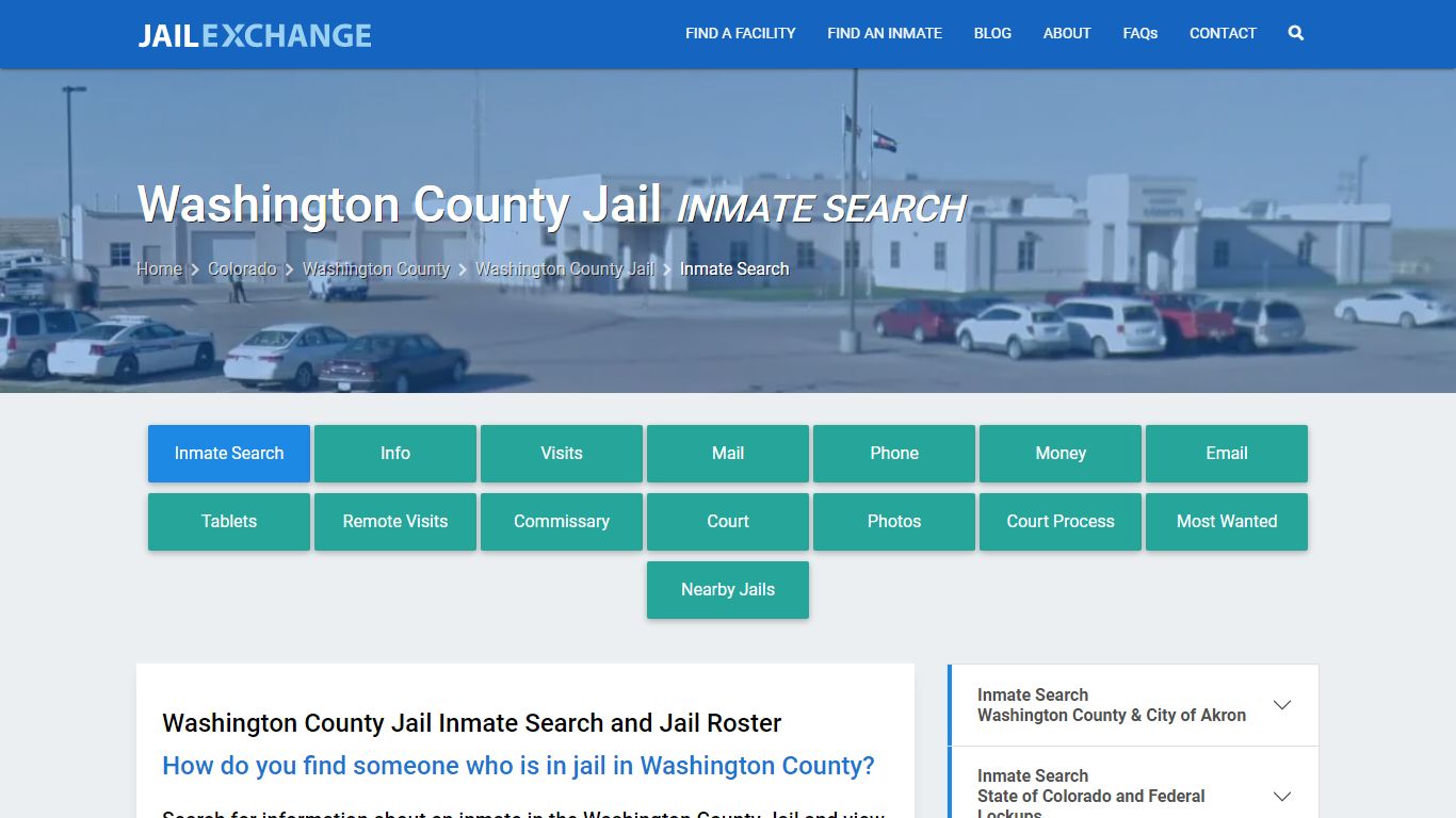 Washington County Jail Inmate Search - Jail Exchange